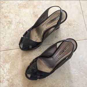 Via Spiga Black Wedges Sz 6 36